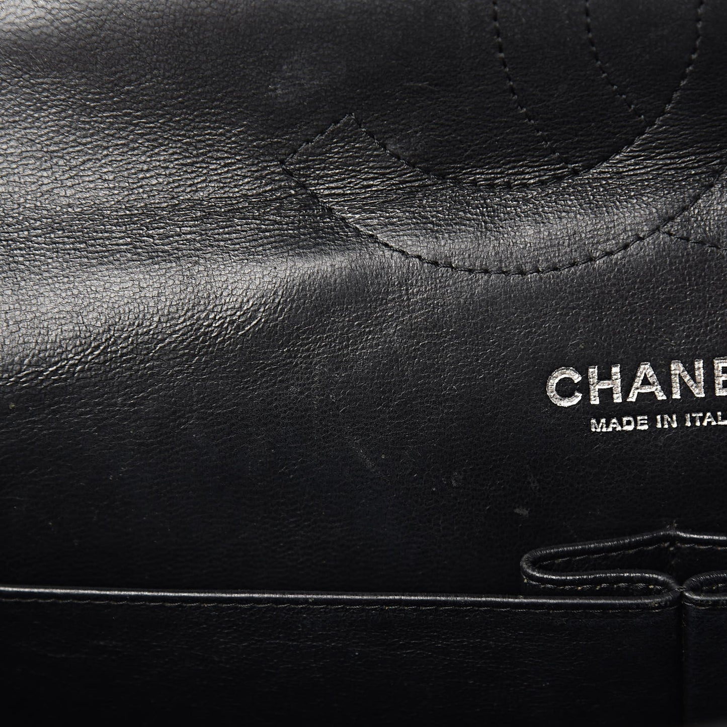 Patent Quilted Jumbo Double Flap Black