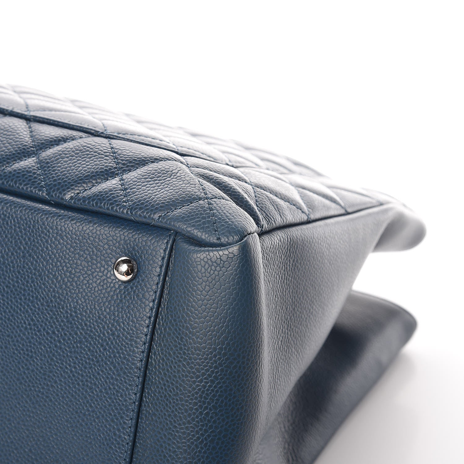 Chanel Caviar Quilted XL Grand Shopping Tote GST Navy Blue 13 of 15