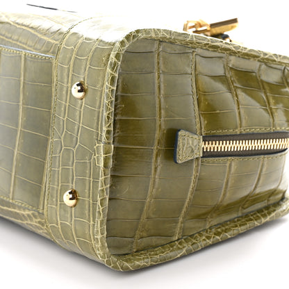 Loewe Crocodile Amazona 28 Khaki Green 9 of 9