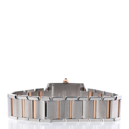 Cartier Stainless Steel 18K Pink Gold Diamond 25mm Tank Francaise Quartz Watch 4 of 6