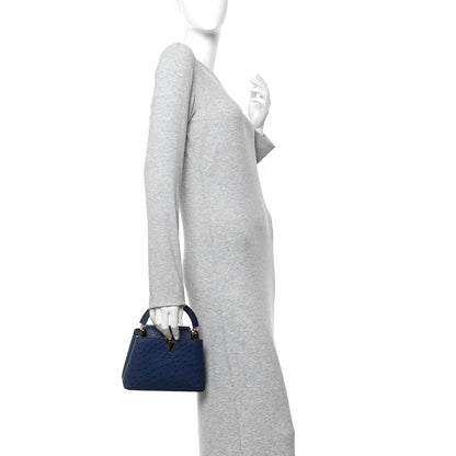 Louis Vuitton Ostrich Capucines Mini Indigo 2 of 10