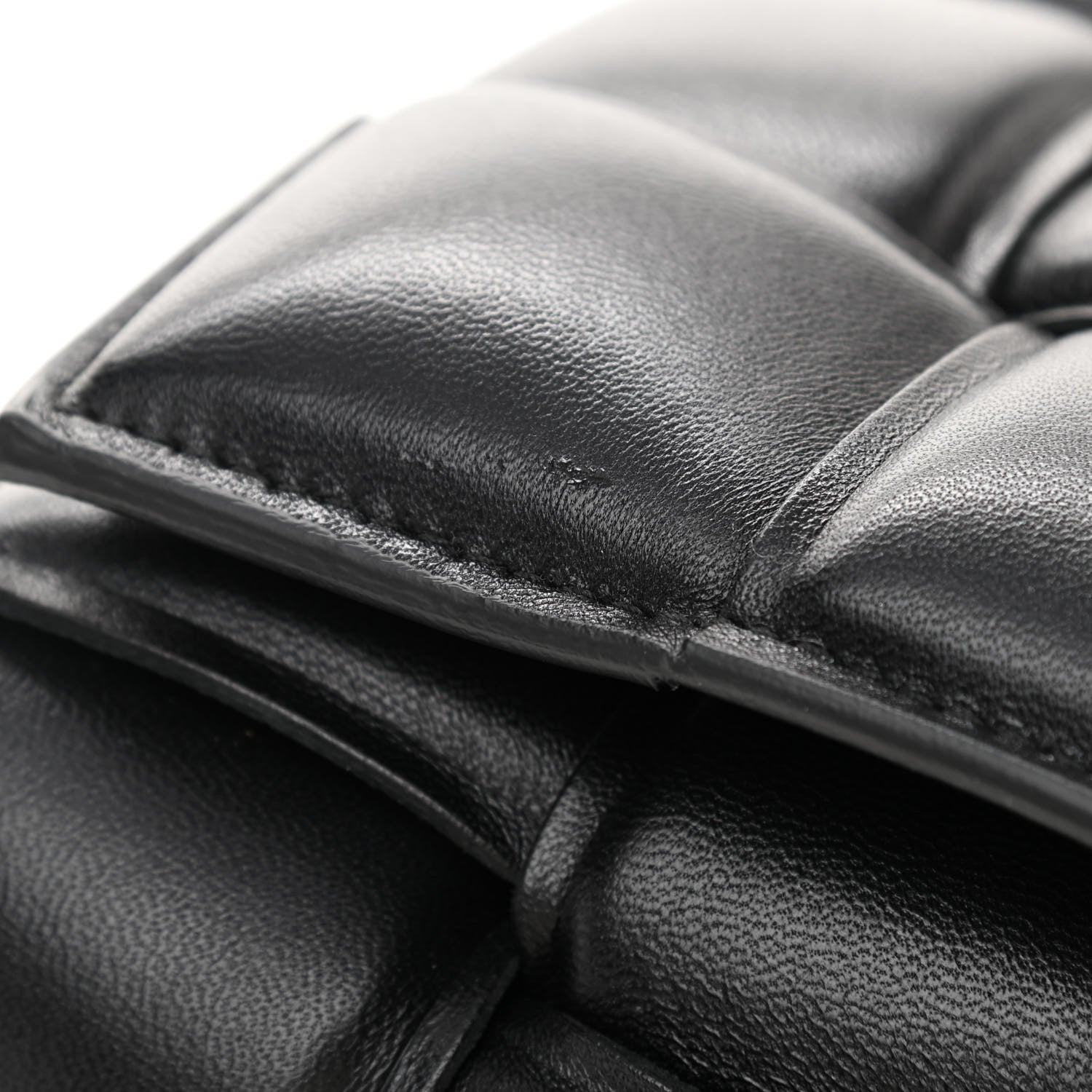 Bottega Veneta Lambskin Maxi Intreccio Padded Chain Cassette Crossbody Bag Black 9 of 9