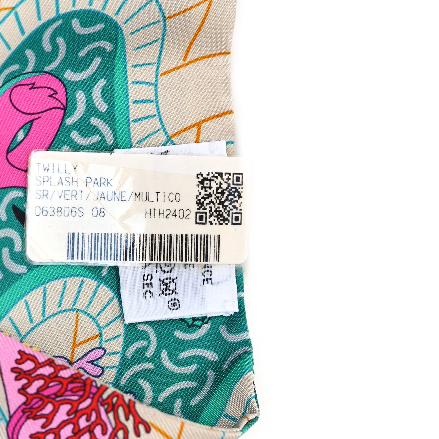 Silk Splash Park Twilly Vert Jaune Multicolor
