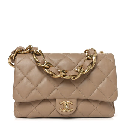 Chanel Lambskin Quilted Large CC Funky Town Flap Beige 1 of 10
