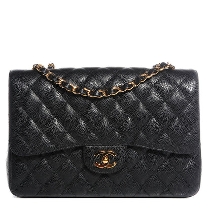 Chanel Caviar Quilted Jumbo Single Flap Black 1 of 9