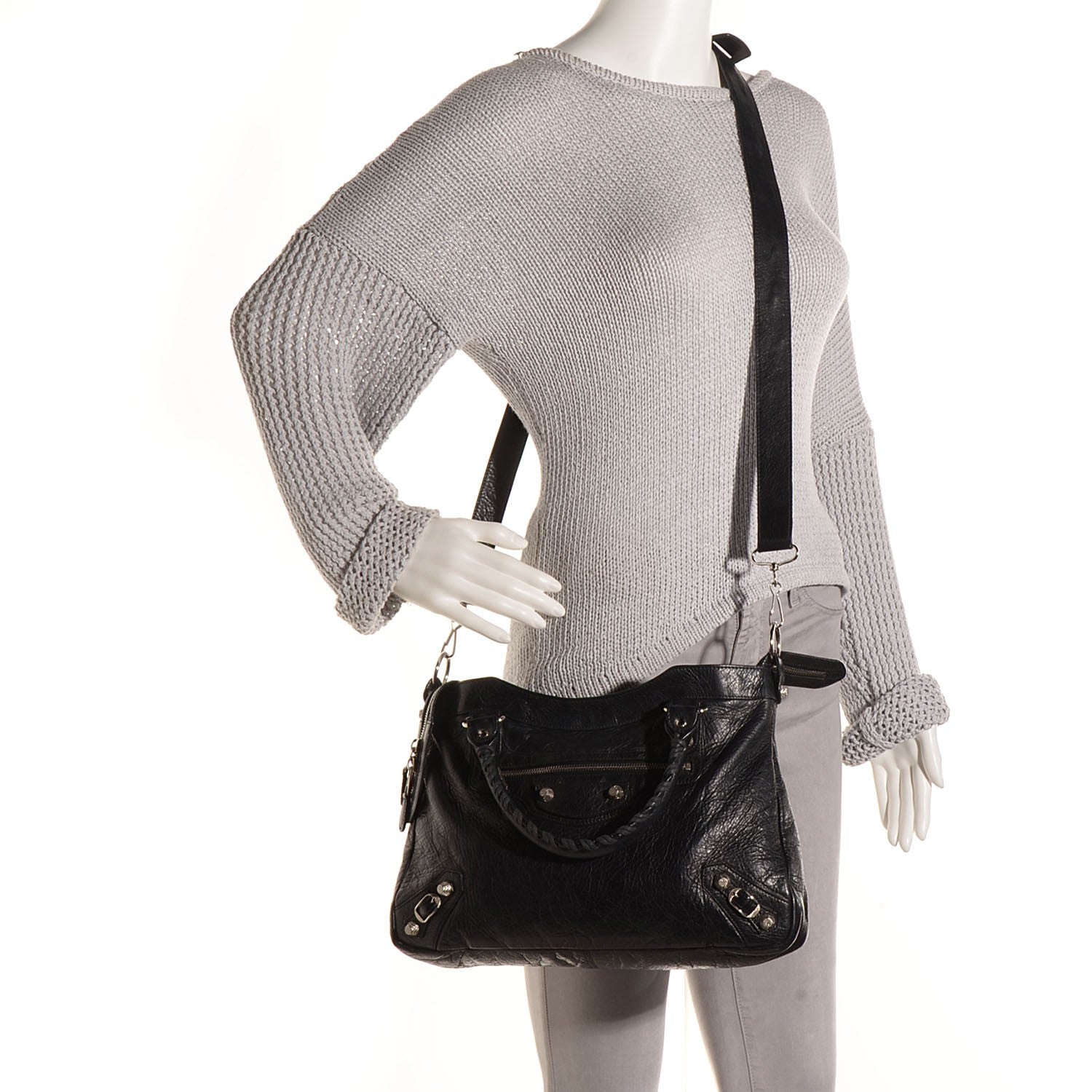 Balenciaga Agneau Giant 12 Silver Hardware Town Black 2 of 12