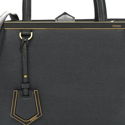 Fendi Vitello Elite Petite 2Jours Tote Grigio Grigio Chiaro 8 of 14