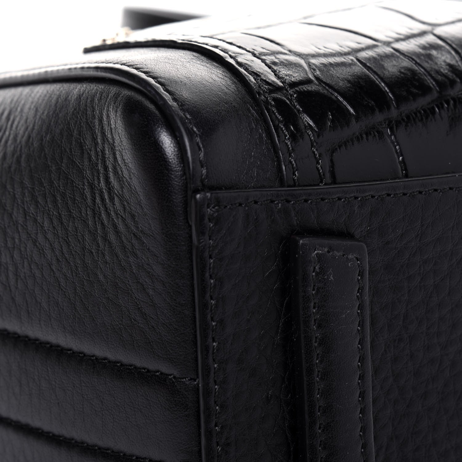 Givenchy Calfskin Crocodile Embossed Mini Antigona Black 11 of 20