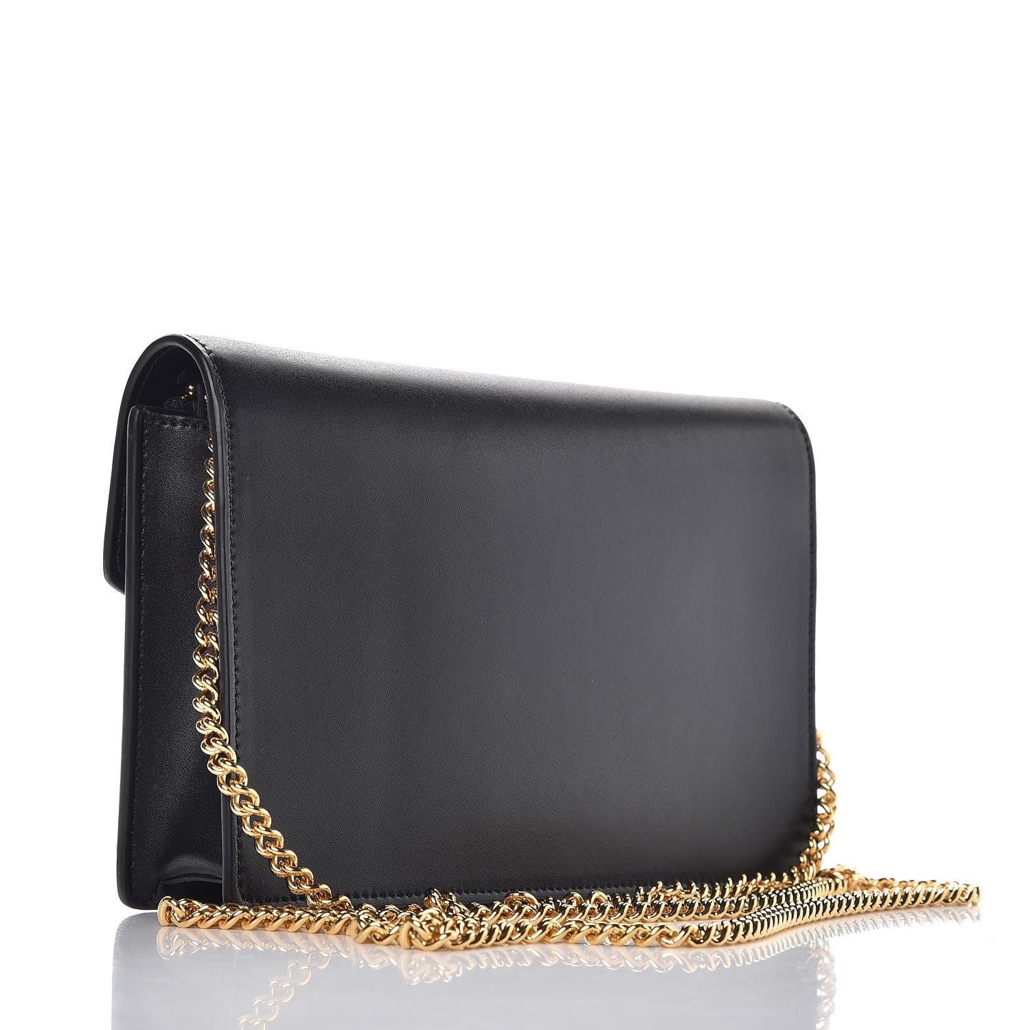 Fendi Vitello Liberty Lucido F is Fendi Medium Envelope Wallet on Chain Black 3 of 7