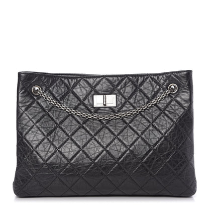 Chanel Aged Calfskin Quilted Reissue 2.55 Tote Black 1 of 9