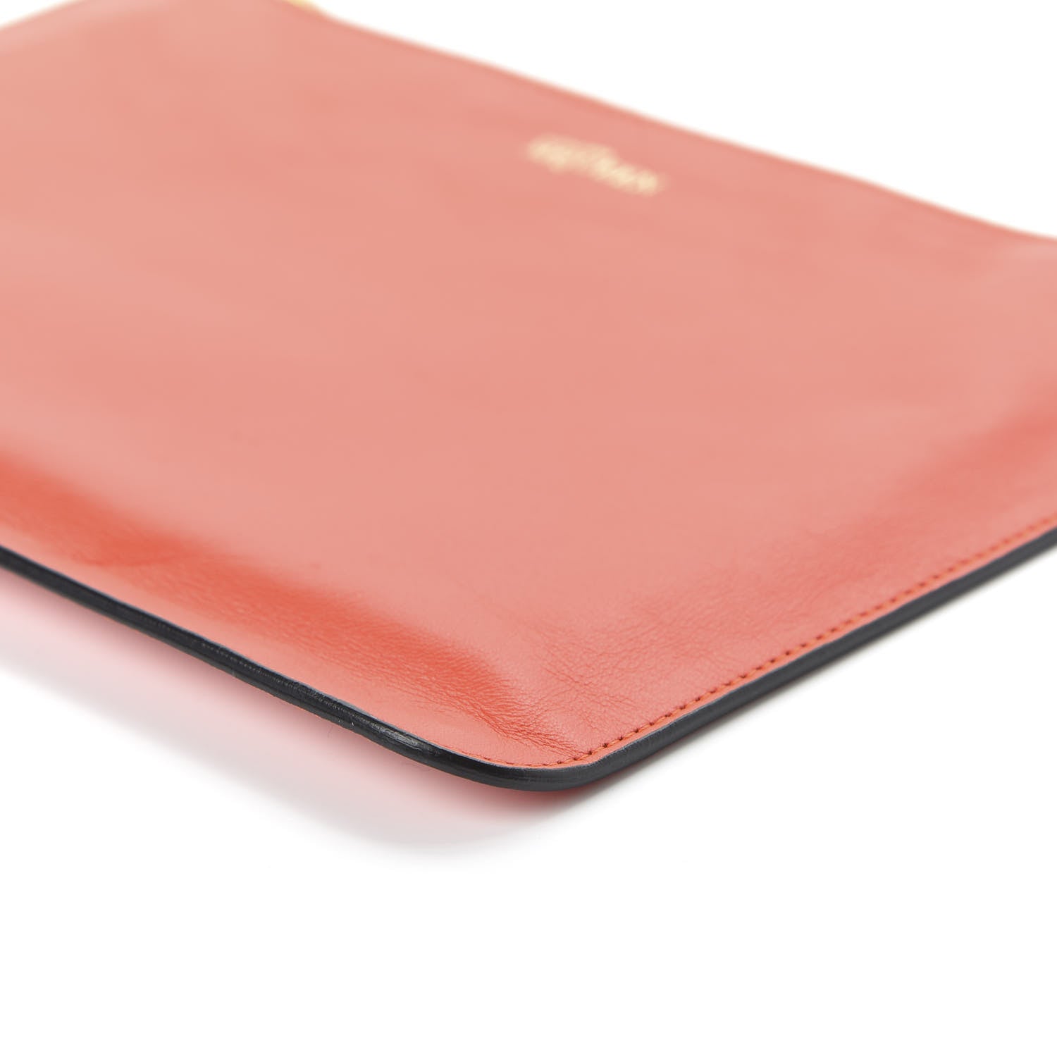 Alexander McQueen Calfskin Skull Zip Pouch Orange 7 of 11