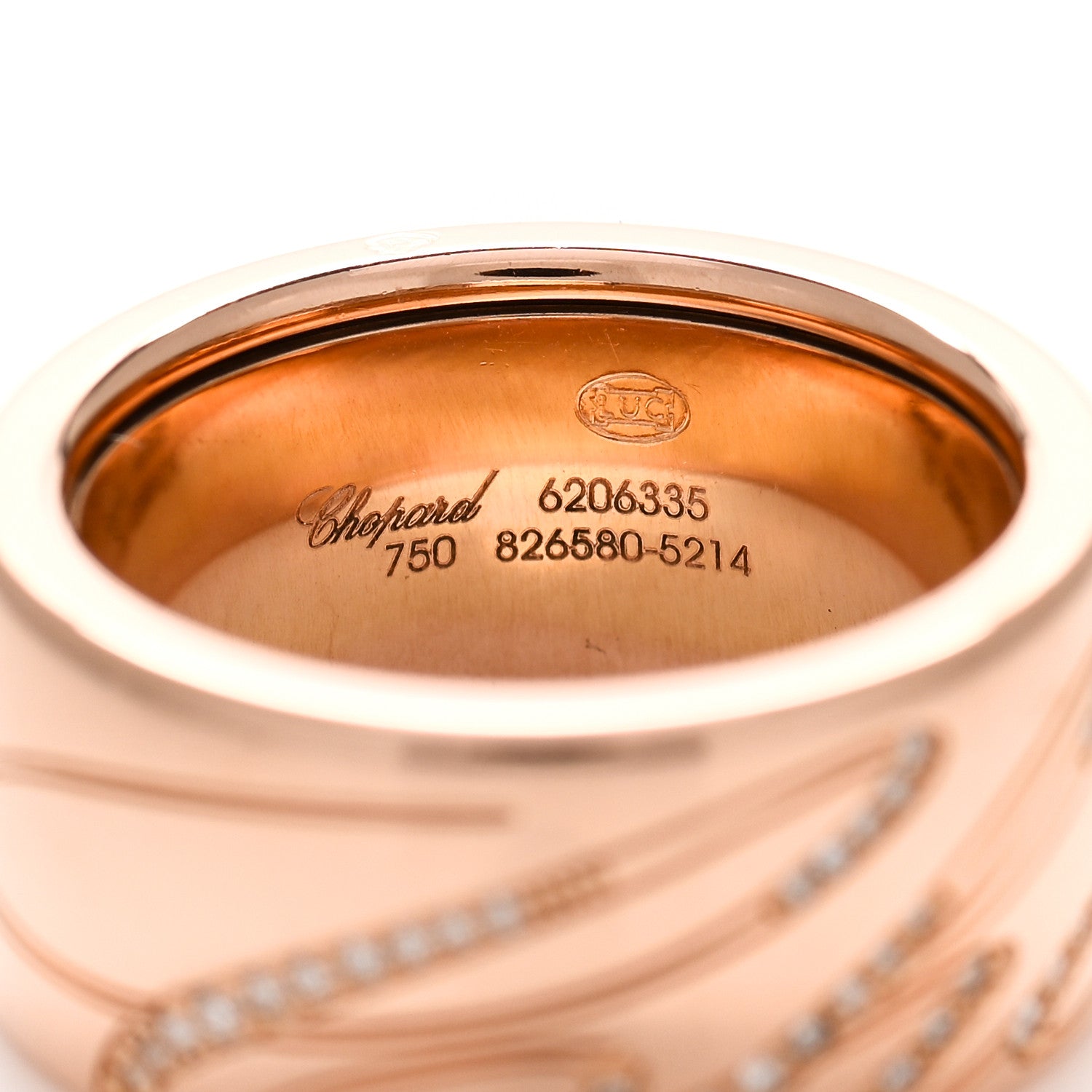 Chopard 18k Rose Gold Chopardissimo Diamonds Spinning Ring 57 8 3 of 3