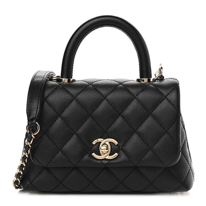 Chanel Caviar Quilted Extra Mini Coco Handle Flap Black 1 of 12