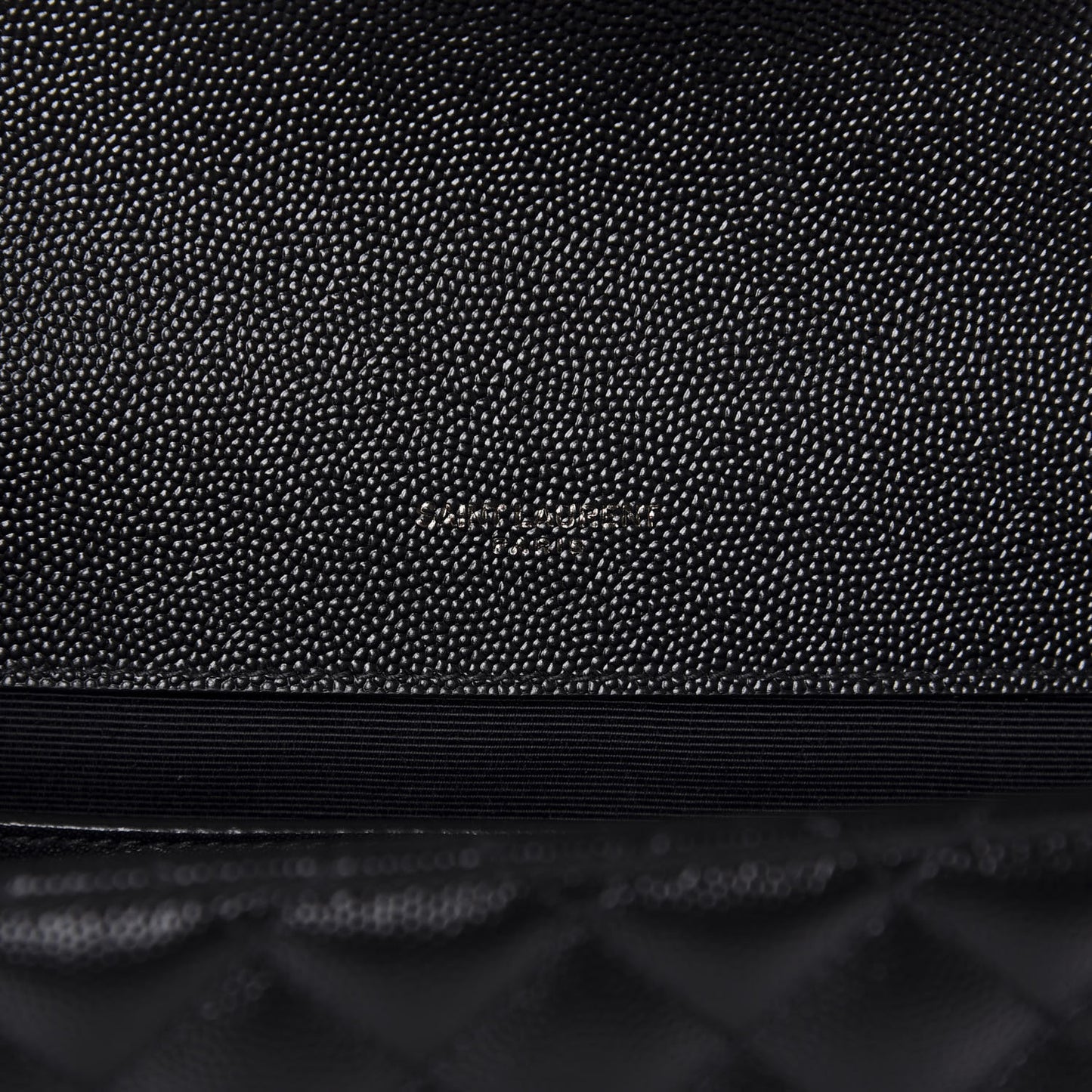 Grain De Poudre Textured Mixed Matelasse Triquilt Medium Monogram Satchel Black