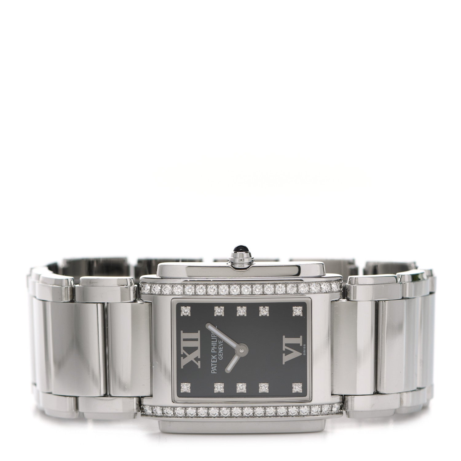 Patek Philippe Stainless Steel Diamond 25mm Twenty-4 Quartz Watch Black 4910/10A-001 2 of 5