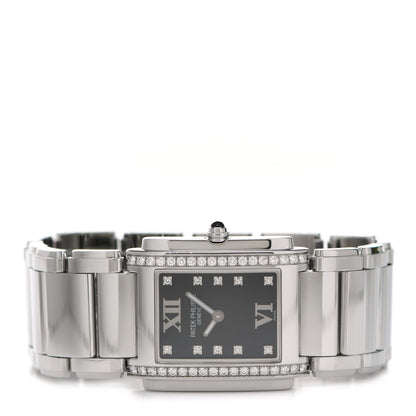 Patek Philippe Stainless Steel Diamond 25mm Twenty-4 Quartz Watch Black 4910/10A-001 2 of 5