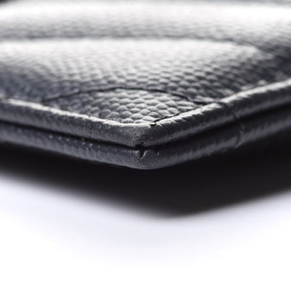 Saint Laurent Grain De Poudre Matelasse Chevron Monogram Credit Card Case Fog 6 of 14