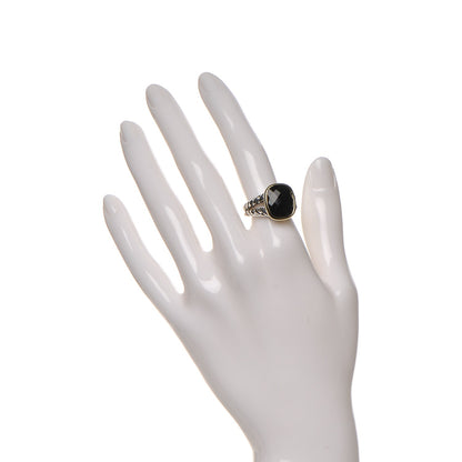 David Yurman Sterling Silver 18K Yellow Gold Black Onyx Noblesse Ring 52 6.25 2 of 4
