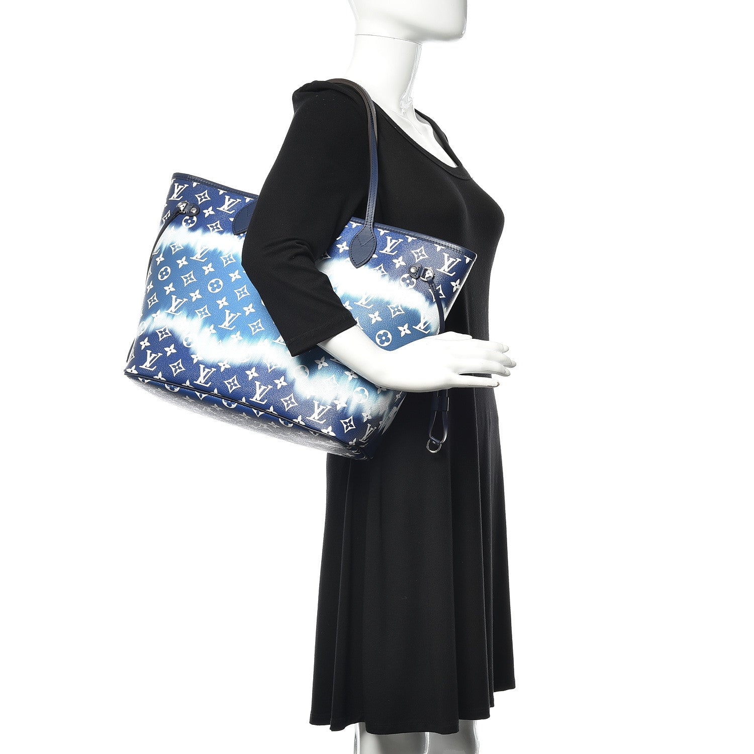 Louis Vuitton Monogram Escale Neverfull MM Blue 2 of 13
