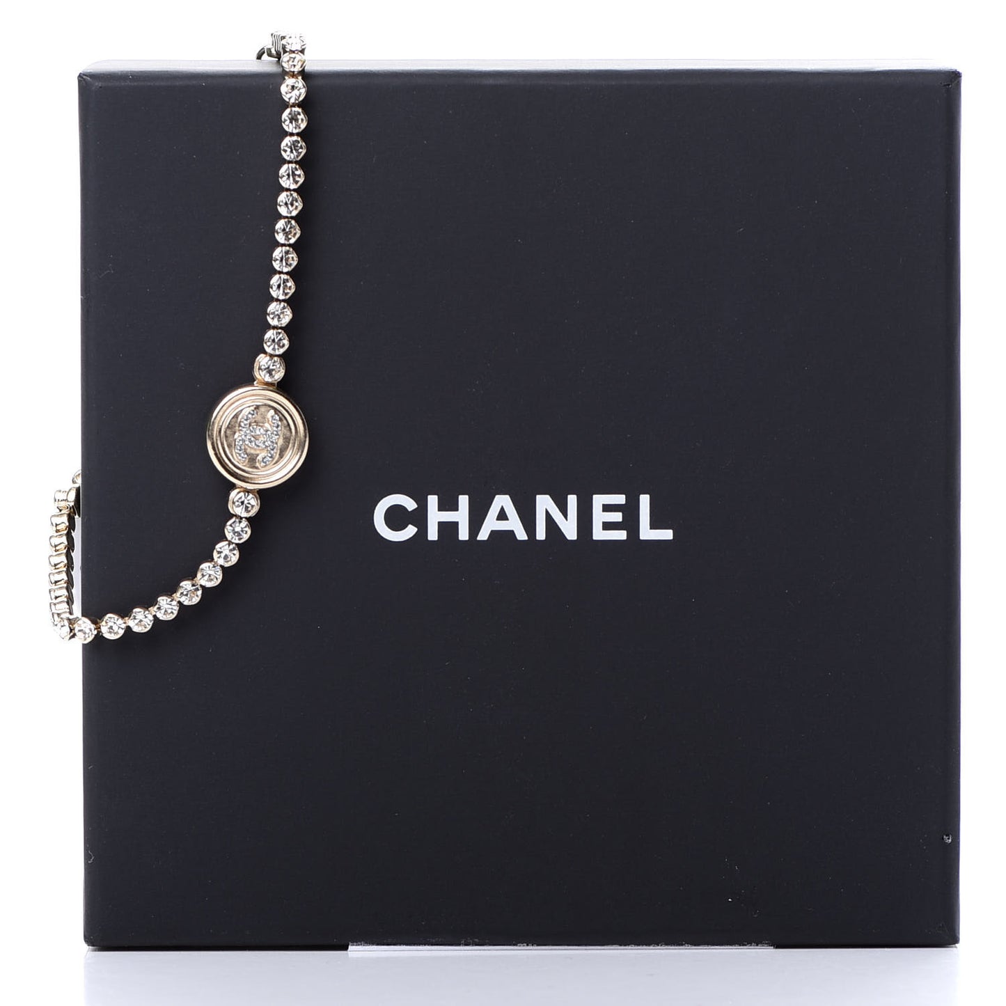 Crystal CC Chain Bracelet Gold
