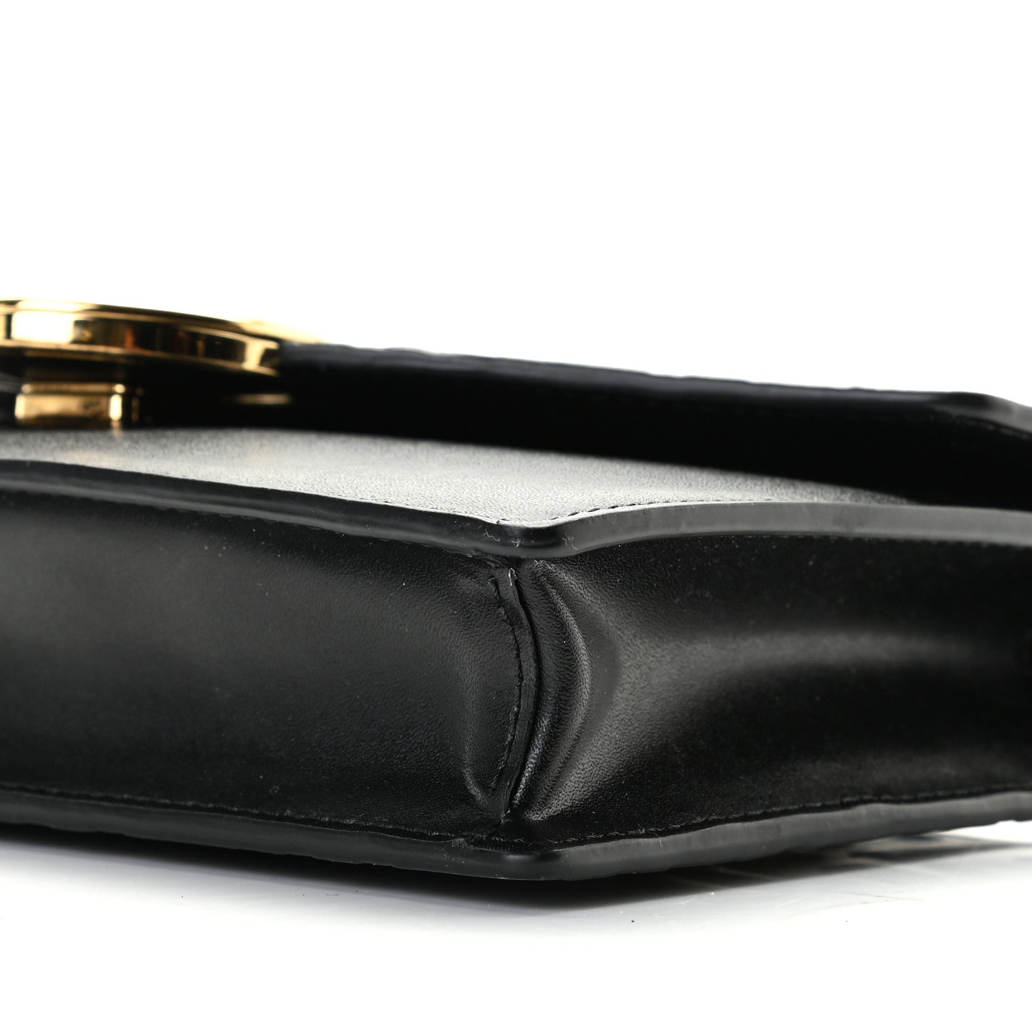 Fendi Vitello Liberty F is Fendi Bi-Color FF 1974 Embossed Medium Envelope Wallet On Chain Black Maya 9 of 9