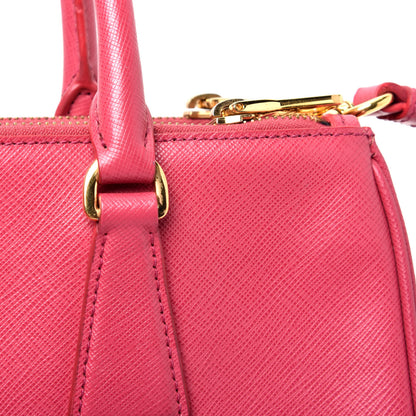 Prada Saffiano Small Galleria Double Zip Tote Fuxia 11 of 12
