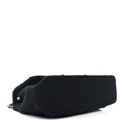 Chanel Wool Jumbo Chocolate Bar Mademoiselle Flap Black 4 of 10