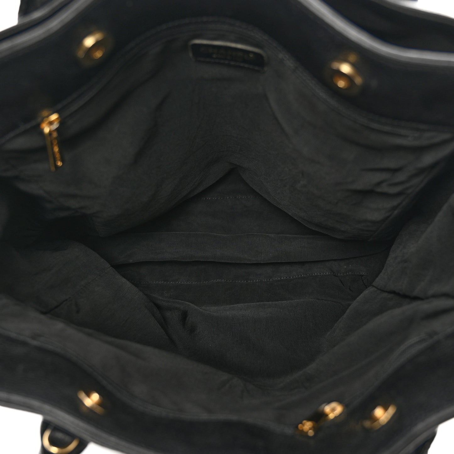 Calfskin Tall Cerf Tote Black