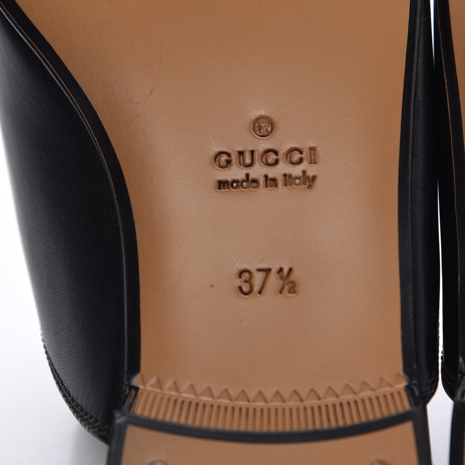 Gucci Calfskin Womens Princetown Slippers 37.5 Black 6 of 9