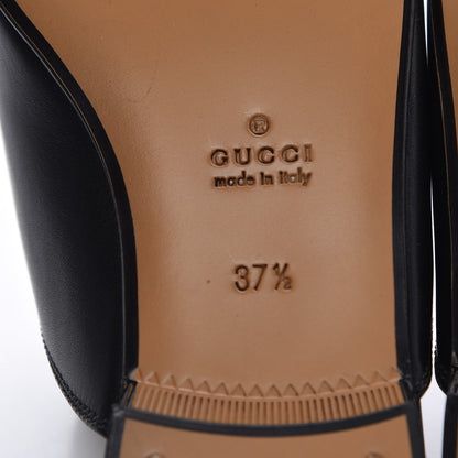 Gucci Calfskin Womens Princetown Slippers 37.5 Black 6 of 9