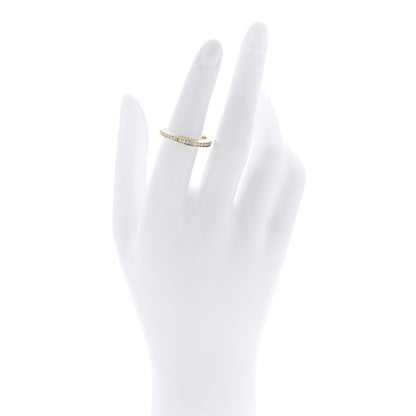 Tiffany 18K Yellow Gold Diamond Lock Pave Ring 53 6.5 2 of 5