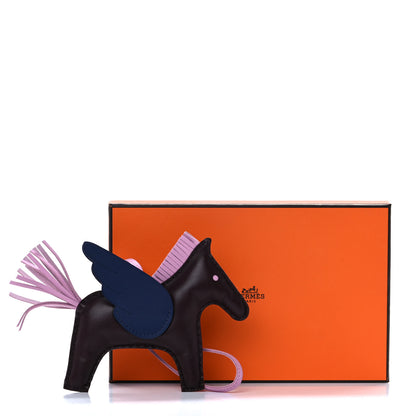 Hermes Milo Lambskin Grigri Rodeo Pegase Horse Bag Charm MM Rouge Sellier Mauve Sylvestre Bleu Saphir 5 of 5