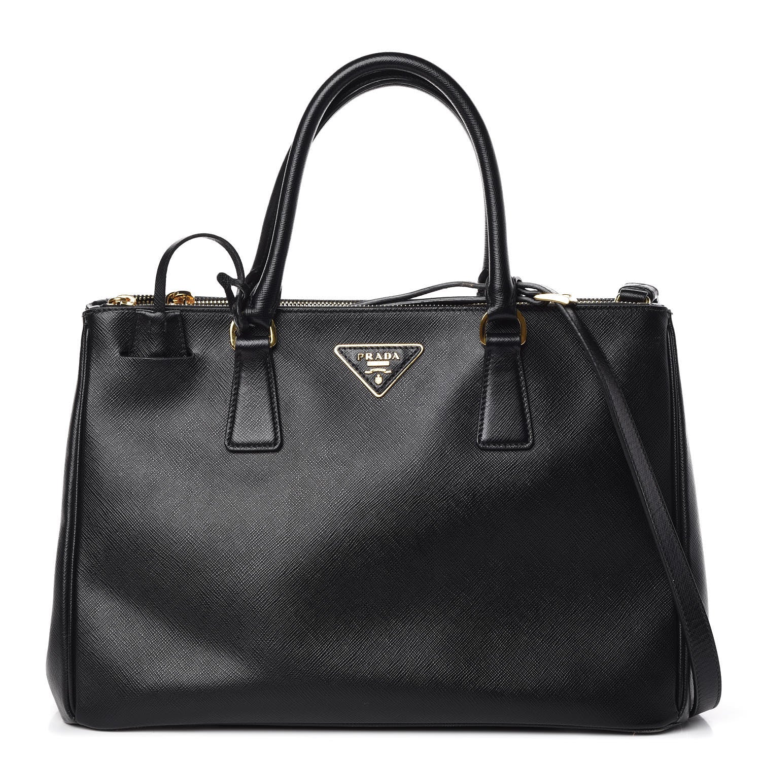 Prada Saffiano Medium Galleria Double Zip Tote Black 1 of 9