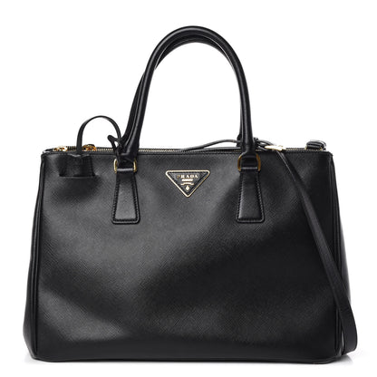 Prada Saffiano Medium Galleria Double Zip Tote Black 1 of 9