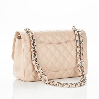 Chanel Caviar Quilted Jumbo Double Flap Beige Clair 3 of 7