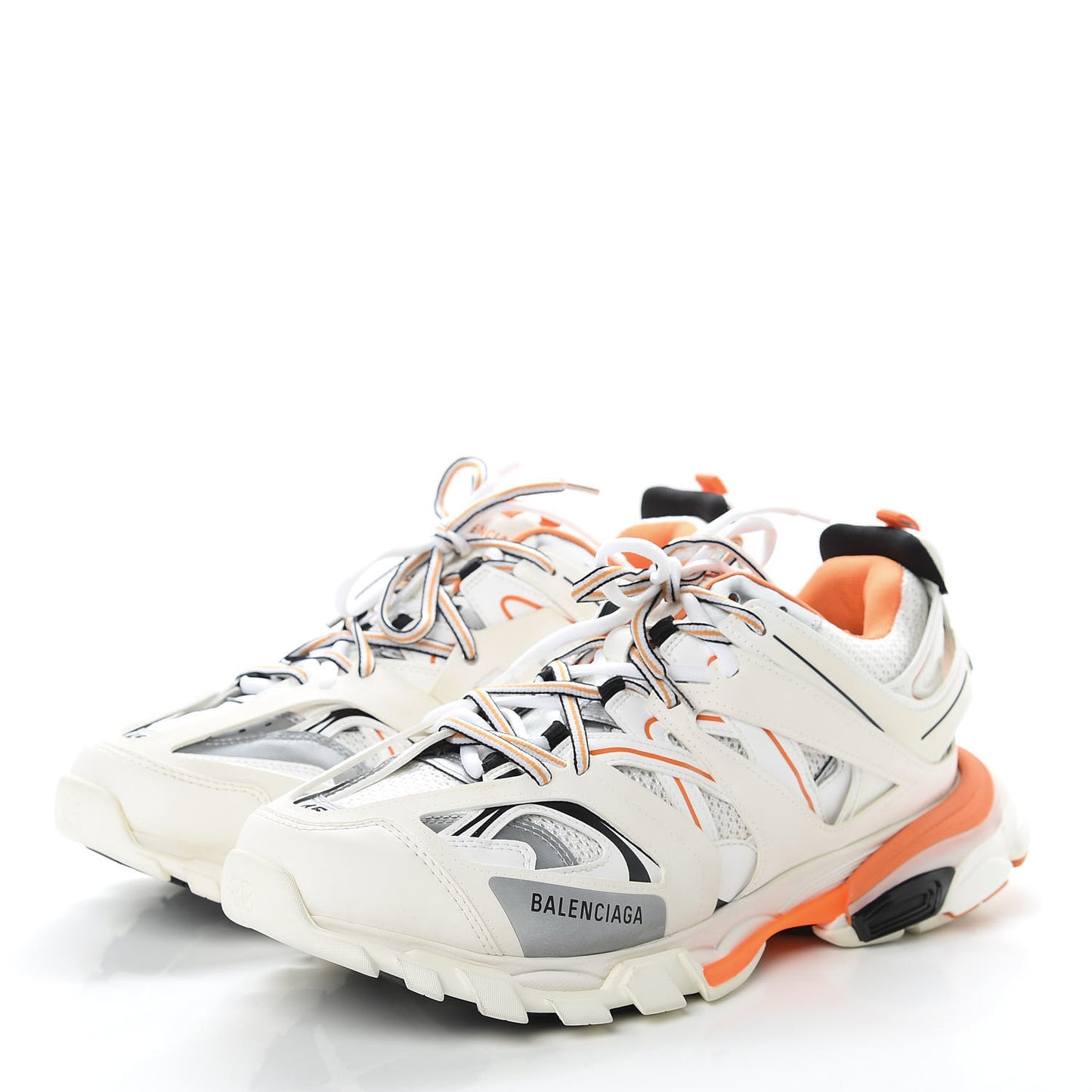 Mesh Nylon Mens Track Sneakers 45 White Orange