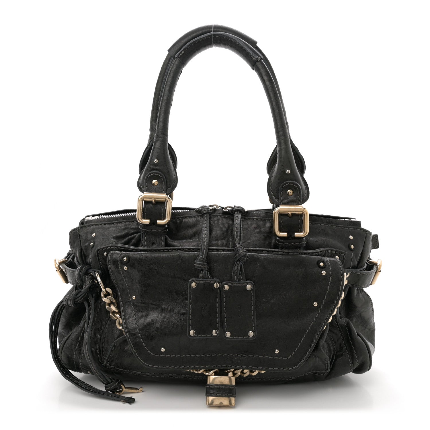 Chloe Calfskin Medium Paddington Capsule Satchel Bleu 1 of 17