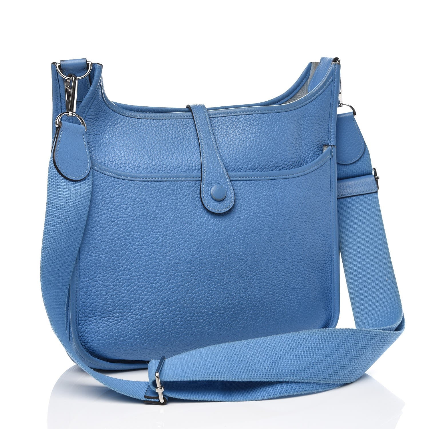 Hermes Taurillon Clemence Evelyne III PM Bleu Paradis 2 of 11