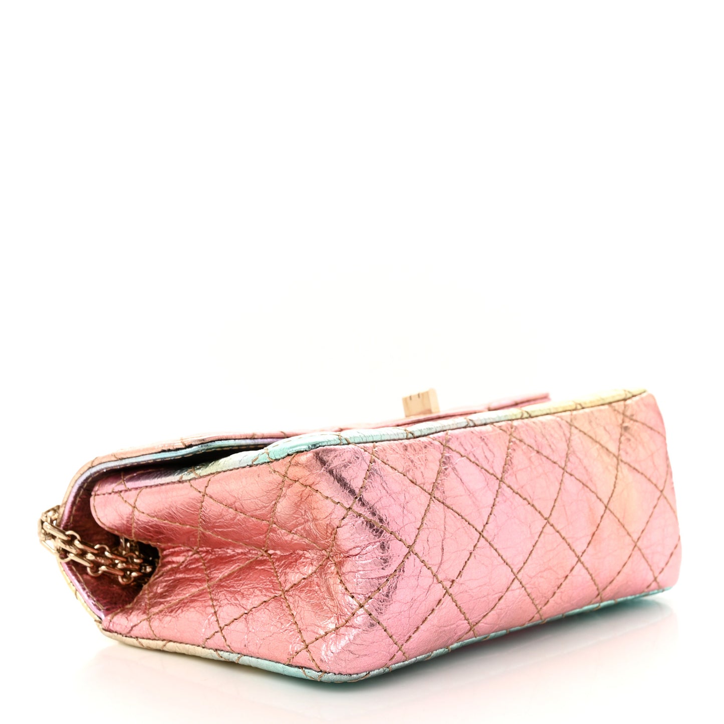 Metallic Goatskin Quilted Mini 2.55 Reissue Flap Multicolor
