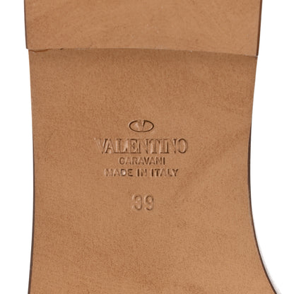 Valentino Garavani Calfskin Vlogo Flat Slide Sandals 39 Light Ivory 6 of 8