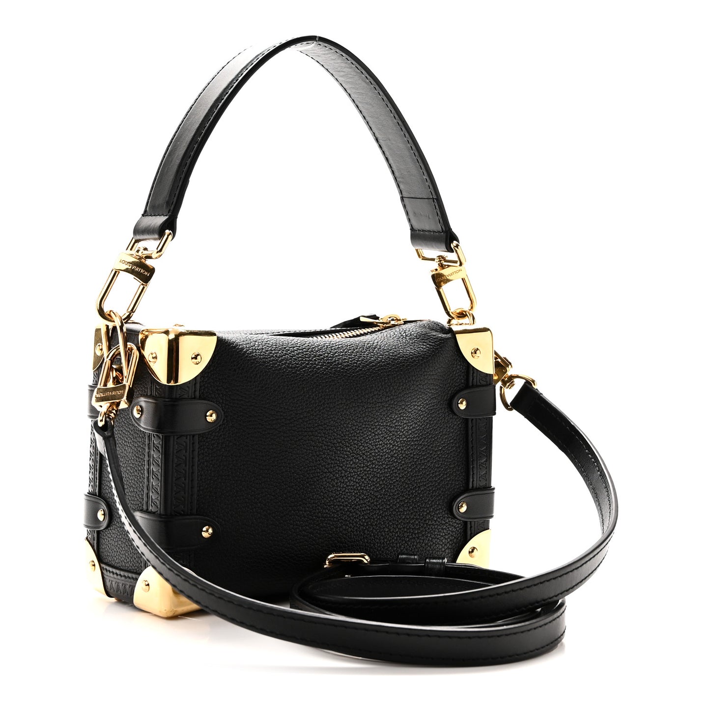 Grained Calfskin Side Trunk PM Black
