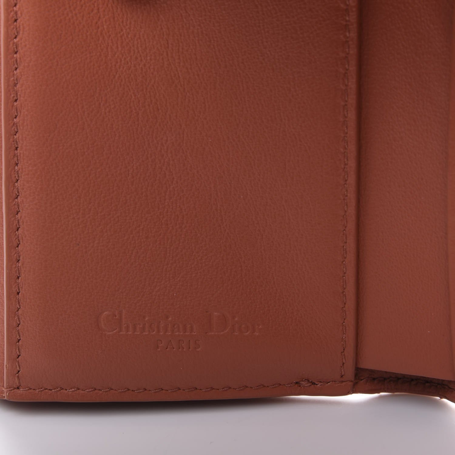 Christian Dior Patent Cannage Lady Dior Lotus Wallet Dark Coral 8 of 11