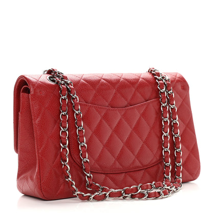 Chanel Caviar Quilted Medium Double Flap Red 3 of 10