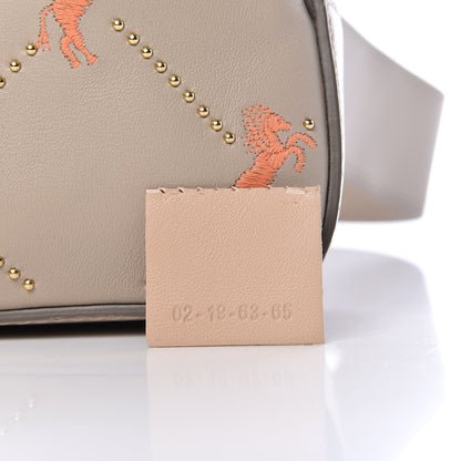 Chloe Smooth Calfskin Little Horses Embroidered Signature Belt Bag Pastel Grey 9 of 9