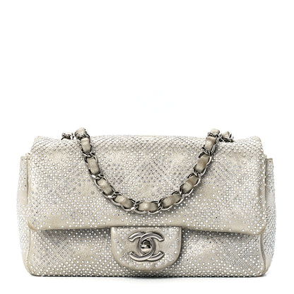 Chanel Iridescent Calfskin Studded Mini Flap Silver 1 of 12