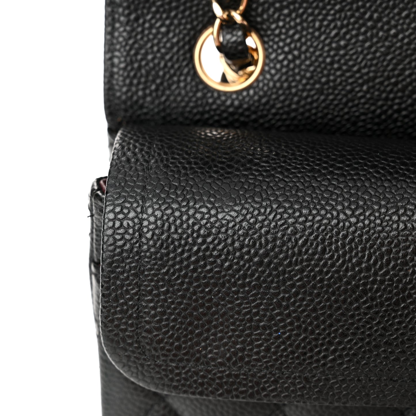 Caviar Quilted Small Double Flap Black