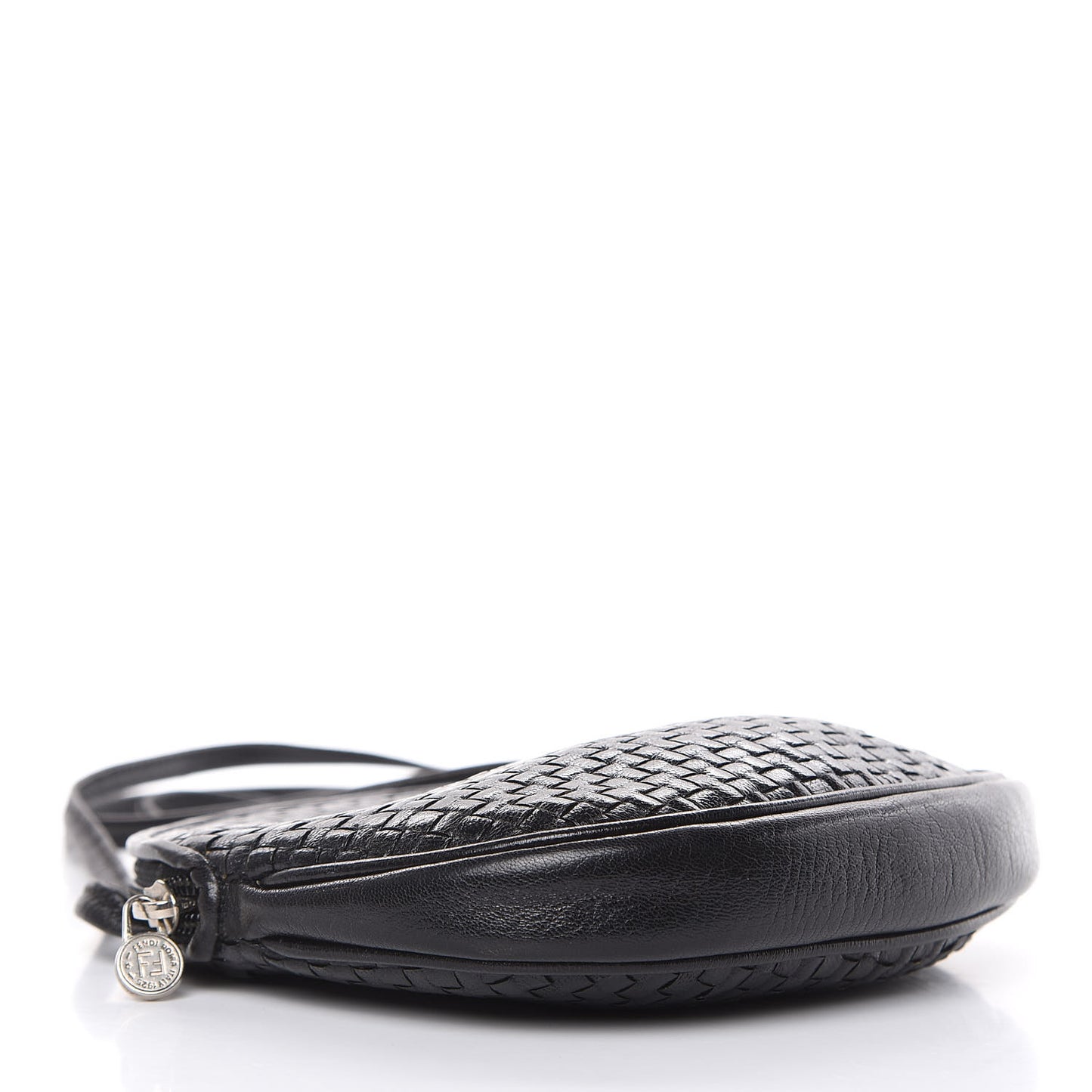 Calfskin Woven Crossbody Black