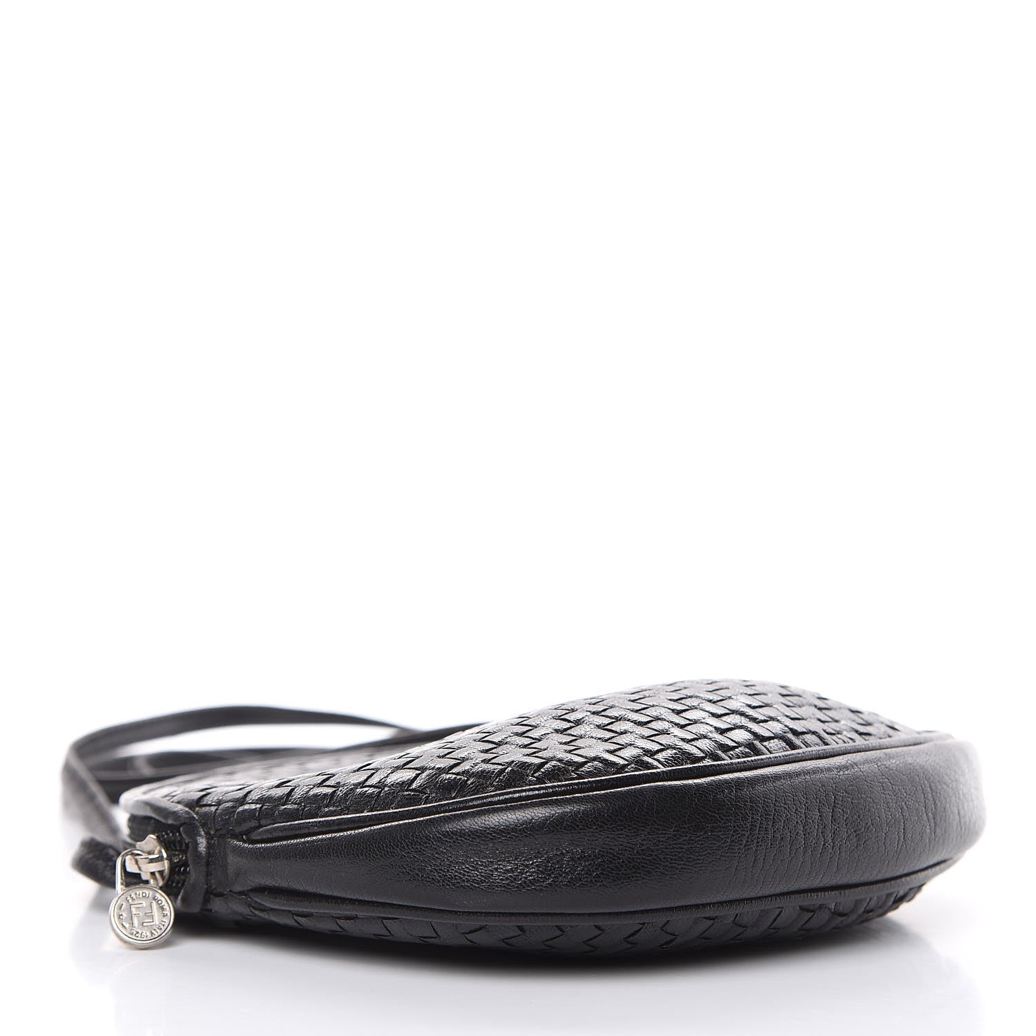 Fendi Calfskin Woven Crossbody Black 4 of 12