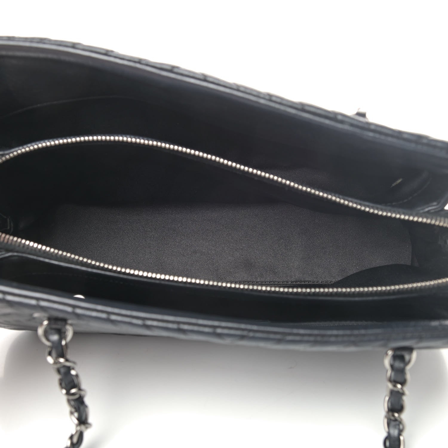 Chanel Lambskin Quilted CC Crossing Shopping Tote Black 4 of 4