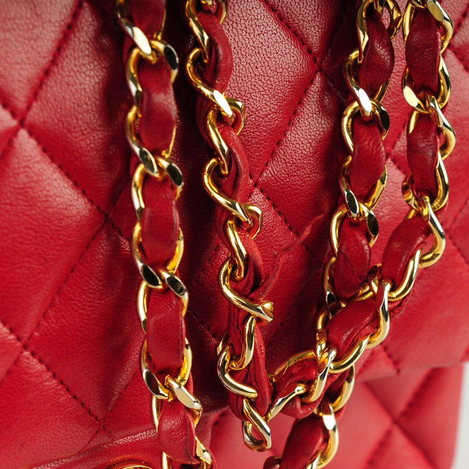 Chanel Lambskin Quilted Medium Double Flap Red 8 of 11